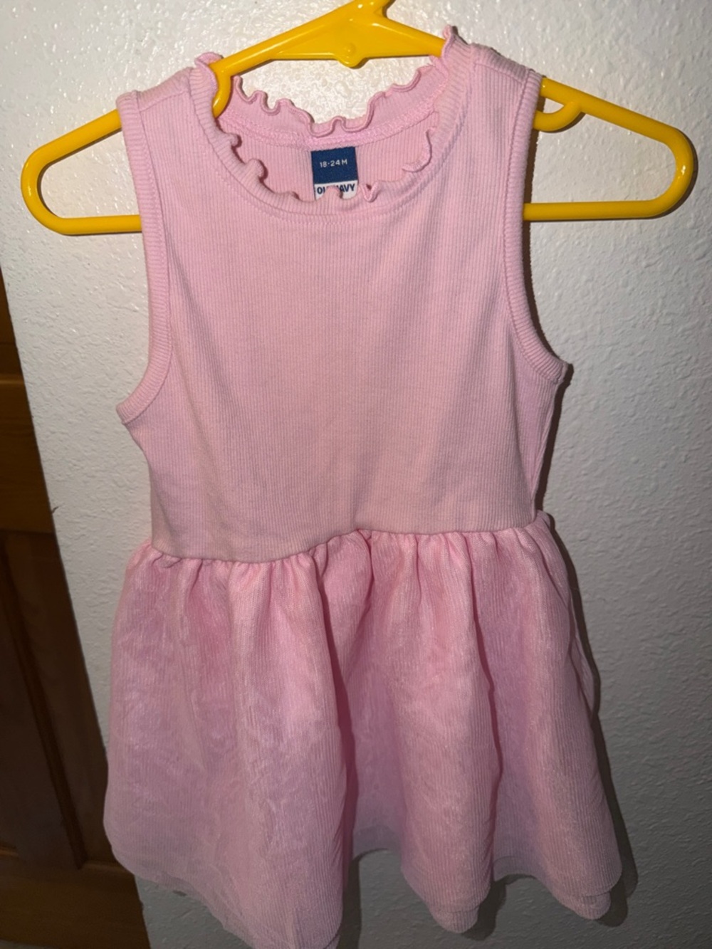 Old Navy Pink Sleeveless Knit & Skirt Dress